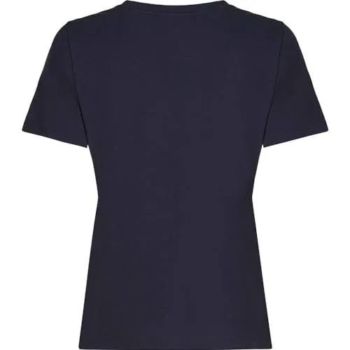Tommy Hilfiger ▫️ Camiseta de manga curta para mulher, corte regular, com gola redonda e estampado «Script» 2