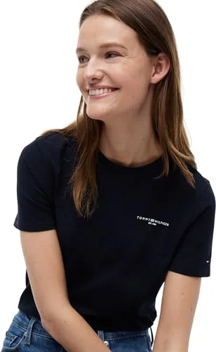 Tommy Hilfiger ▫️ Camiseta de manga curta para mulher 1985, com gola redonda 3