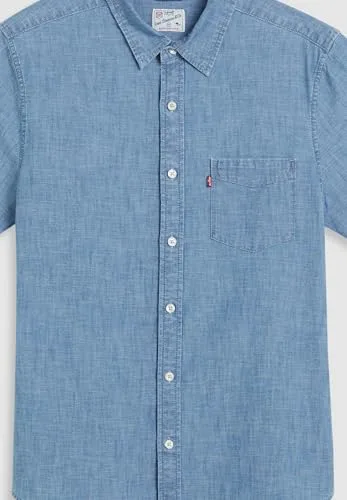 Levi's ▫️ S/S Sunset 1 Pkt Standrd Camisa de botões para homem 5