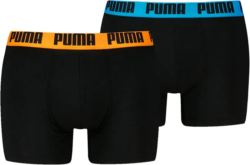 PUMA ▫️ Cuecas boxer para homem, confortáveis, elásticas, embalagem de 2 unidades