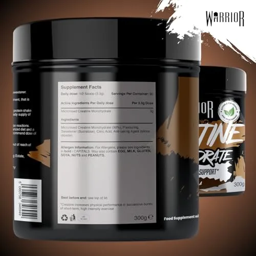 Warrior ▫️ Creatina Monohidratada em Pó 300 g, Vegana – Cola Fresca 3