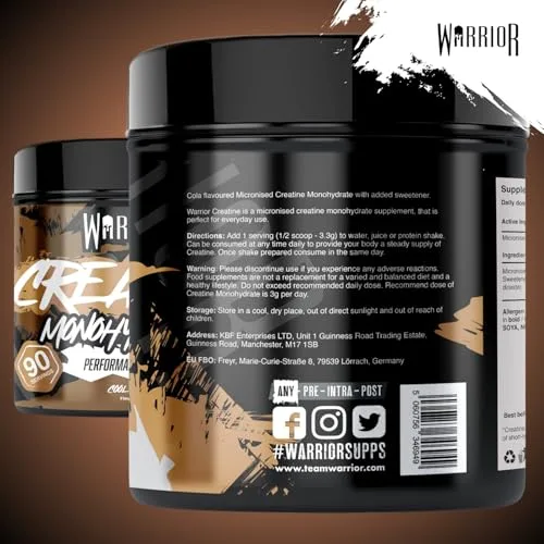 Warrior ▫️ Creatina Monohidratada em Pó 300 g, Vegana – Cola Fresca 4
