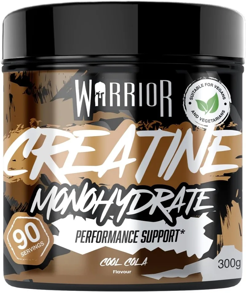 Warrior ▫️ Creatina Monohidratada em Pó 300 g, Vegana – Cola Fresca