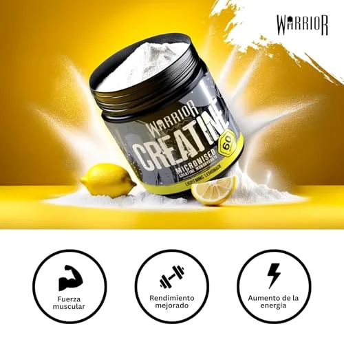 Warrior ▫️ Creatina Monohidratada em Pó 300 g, Vegana – Limonada 7