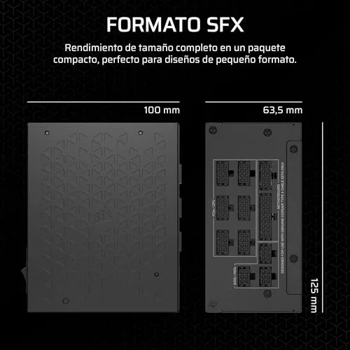 Corsair ▫️ SF1000 (2024) Fonte de alimentação ATX totalmente modular, de baixo ruído, com certificação 80 Plus Platinum – Compatível com ATX 3.1 – Preparada para PCIe 5.1 – Preto 4