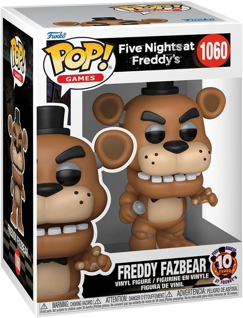 Funko ▫️ Jogos Pop!: Five Night's at Freddy'S (FNAF) - Freddy - Figura de Vinil Colecionável - Ideia para presente - Mercadoria Oficial - Brinquedos Coleccionáveis para Crianças e Adultos - Figura de Modelo Colecionável