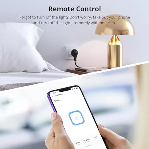 SONOFF ▫️ S60TPF Tomada Inteligente Wi-Fi (com monitorização de consumo energético), programação de ligar/desligar, poupança de energia, compatível com Alexa e Google Home, embalagem de 4 unidades 5