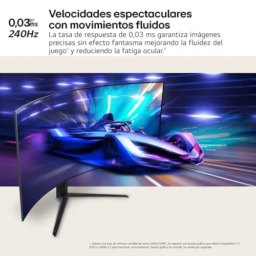 LG ▫️ 45GS96QB-B - Monitor de jogos Ultragear, painel OLED, WQHD, 240 Hz, 45" 3