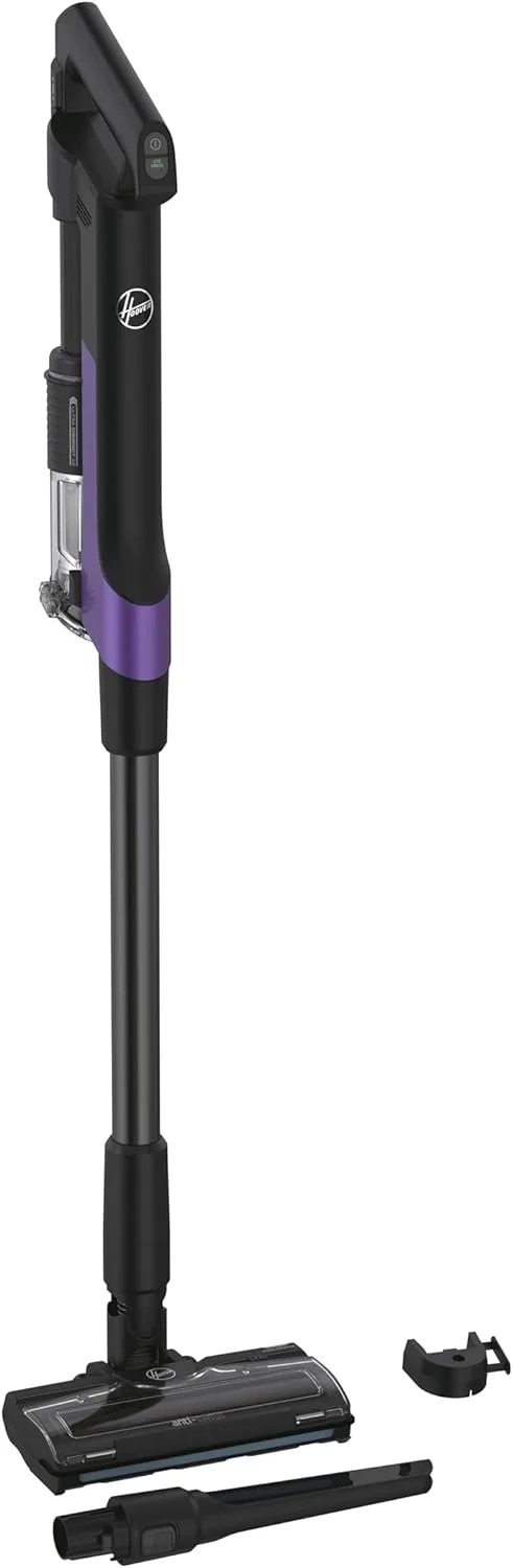 Hoover ▫️ Aspirador de vassoura sem fio leve HF2, com 500 PowerTime, que compacta o pó para aumentar a potência de aspiração, bocal multi-superfície com escova anti-emaranhamento e luzes LED, HF2Z10H