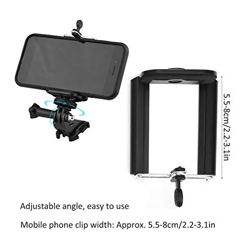 Denash ▫️ Cinta de peito para telemóvel, suporte para arnês de peito, suporte universal para fotografia, clipe para telemóvel, estável e de elevada fiabilidade, padrão, Clássico 4
