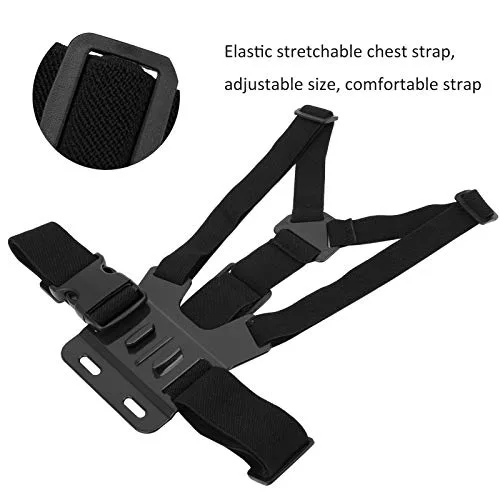 Denash ▫️ Cinta de peito para telemóvel, suporte para arnês de peito, suporte universal para fotografia, clipe para telemóvel, estável e de elevada fiabilidade, padrão, Clássico 6