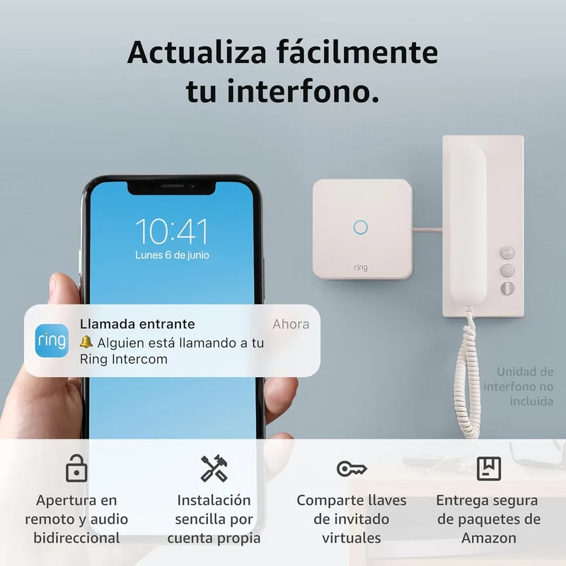 Visite a Loja Ring ▫️ Intercomunicador Ring + Bateria recarregável Amazon Quick Release Extra | Actualize o seu intercomunicador com abertura remota, verificação automática; auto-instalação (é necessário um intercomunicador compatível)