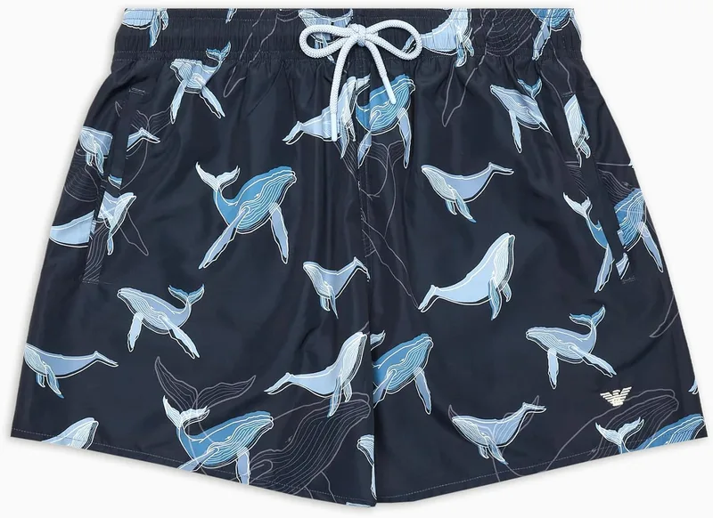 Emporio Armani ▫️ Mid Boxer – Fato de banho para homem