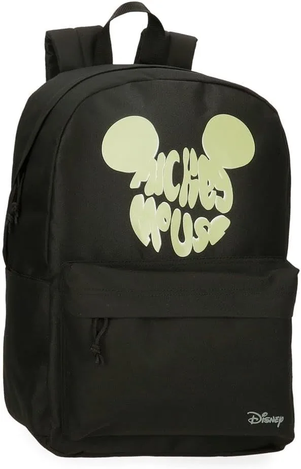 Disney ▫️ Mochila escolar Joumma Mickey Multiverse de 15,6", preta, 31,5 x 45 x 15 cm, poliéster, 21,26 L