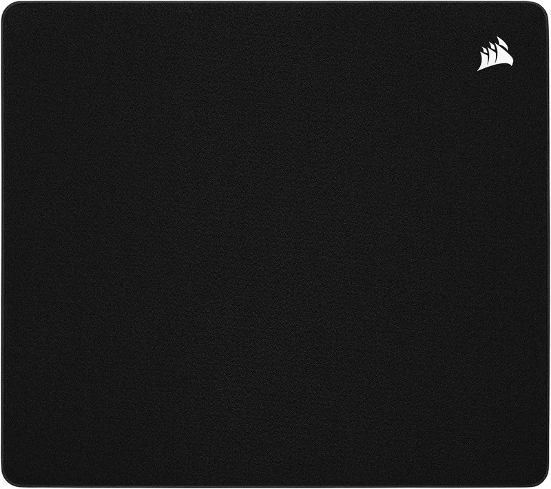 Corsair ▫️ MM500 v2 Tapete de rato grande para jogos com tecido híbrido – 45 cm x 40 cm – Revestimento resistente a salpicos – Bordas cosidas anti-riscos – Base de borracha antiderrapante – Preto