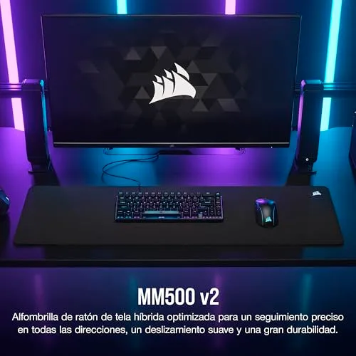 Corsair ▫️ Tapete de rato ampliado para jogos MM500 v2 – Preto 2