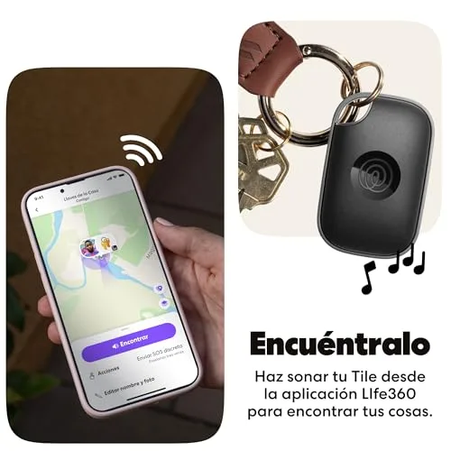Life360 ▫️ Tile Pro - Localizador Bluetooth potente, localizador de chaves e localizador de objetos para chaves, bolsas e muito mais. Compatível com iOS e Android. Conjunto de 4 (preto/branco) 4