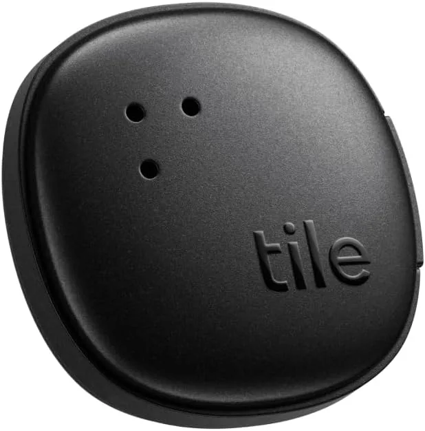 Life360 ▫️ Tile by Sticker - Pequeno localizador Bluetooth, localizador de chaves e localizador de objectos para bicicletas, óculos e muito mais. Compatível com iOS e Android. Embalagem de 1 (Preto)