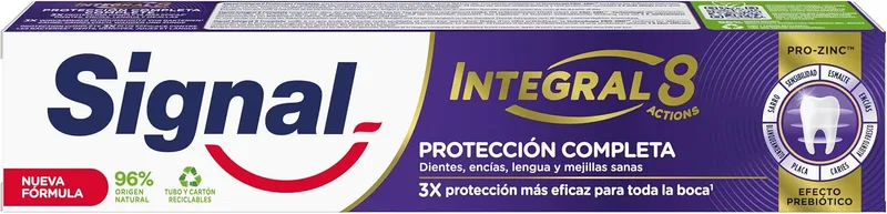 Signal ▫️ Pasta de Dentes Integral 8 Proteção Completa Com ingredientes de origem natural 75 ml x 1