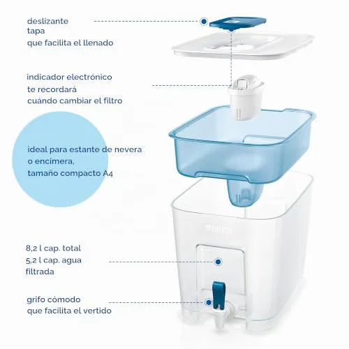 BRITA ▫️ Jarro filtrante 1052805 azul, 8,2 L 3