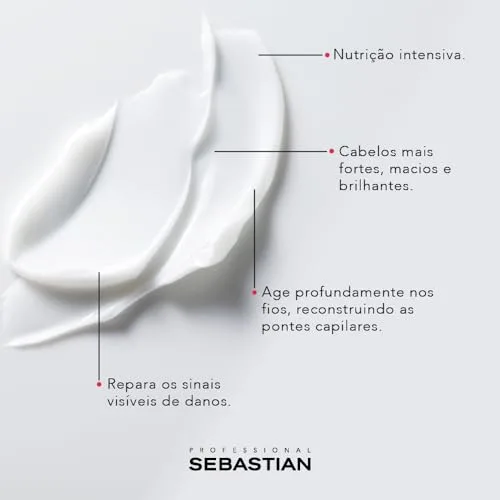 Professional Sebastian ▫️ Sebastian Professional NO.BREAKER Máscara, Tratamento Reparador para Cabelo Danificado, Condicionador Intenso, Para um Cabelo Mais Suave e Brilhante, 150 ml 2
