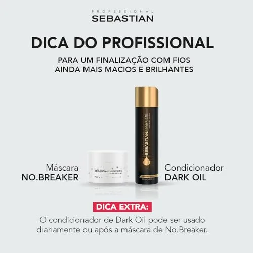 Professional Sebastian ▫️ Sebastian Professional NO.BREAKER Máscara, Tratamento Reparador para Cabelo Danificado, Condicionador Intenso, Para um Cabelo Mais Suave e Brilhante, 150 ml 4