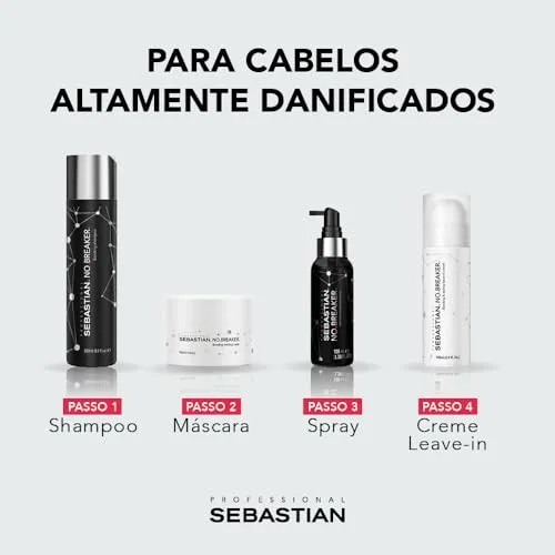 Professional Sebastian ▫️ Sebastian Professional NO.BREAKER Máscara, Tratamento Reparador para Cabelo Danificado, Condicionador Intenso, Para um Cabelo Mais Suave e Brilhante, 150 ml 6