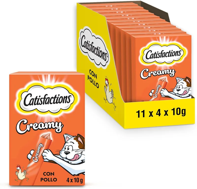 Catisfactions ▫️ Guloseimas para Gatos Creamy Frango 11 x 4 x 10 g