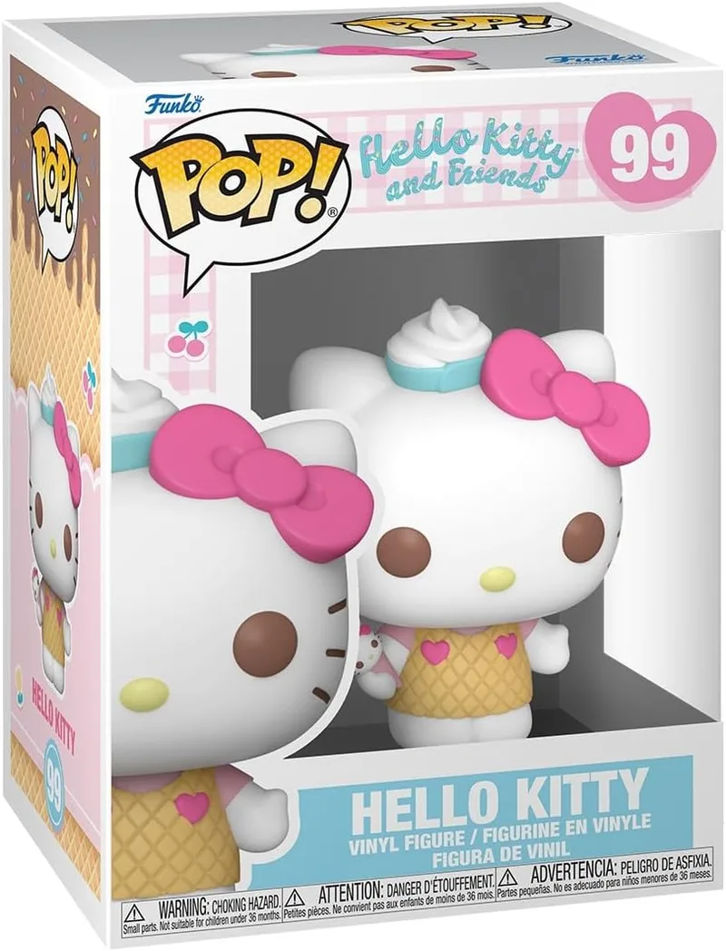 Funko ▫️ Pop! Sanrio: Hello Kitty and Friends - Hello Kitty - Gelado - Figura de Vinil Colecionável - Ideia para Prenda - Mercadoria Oficial - Brinquedos para Crianças e Adultos
