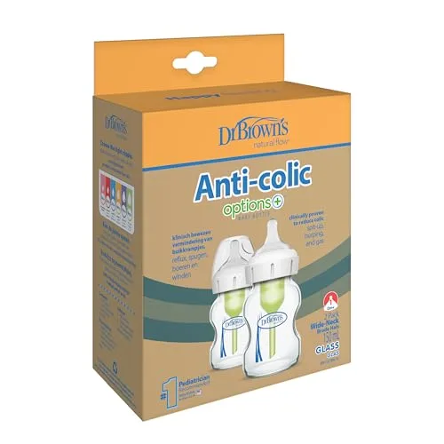 Dr Brown's Natural Flow ▫️ Conjunto de 2 biberões anticólicos «Dr. Brown's» Cristal, de 150 ml 3