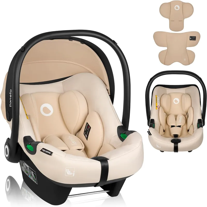 lionelo ▫️ ASTRID cadeira auto 40-87 cm (Grupo 0+) i-Size pontos de proteção lateral Carrinho de bebé, virado para a retaguarda com cinto de segurança de 3 pontos