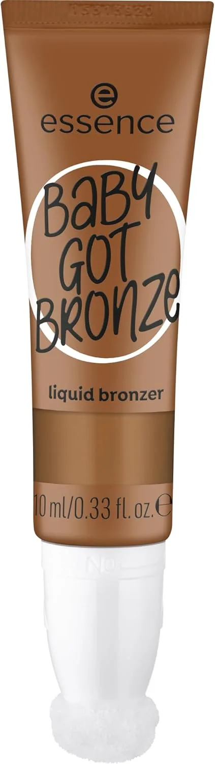 essence ▫️ Baby Got Bronze Liquid Bronzer, Longa Duração, Define, Fácil de Remover, Natural (10Ml)