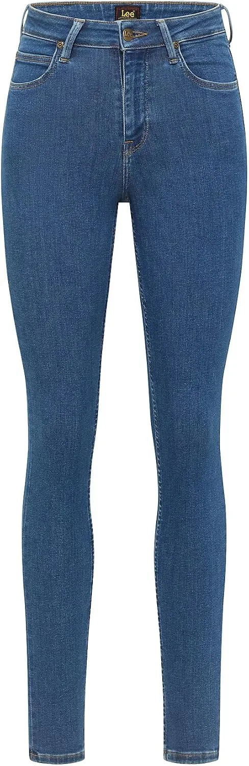 Lee ▫️ Calças de ganga para mulher - Corte skinny de cintura alta - Scarlett High