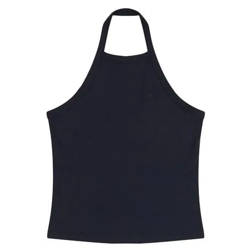 Lee ▫️ T-shirt para mulher - Corte justo - Top halter com costas abertas - Crudo 3