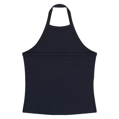 Lee ▫️ T-shirt para mulher - Corte justo - Top halter com costas abertas - Crudo 4
