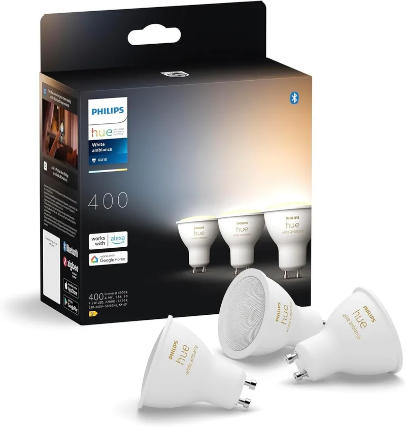 Philips Hue ▫️ Lâmpada GU10, 3 unidades