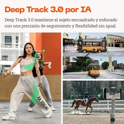 Insta360 ▫️ Flow Pro Pacote Padrão - Estabilizador de telemóvel com gimbal equipado com IA, acompanhamento infinito a 360º, estabilização em 3 eixos, tripé incorporado, portátil e dobrável 6