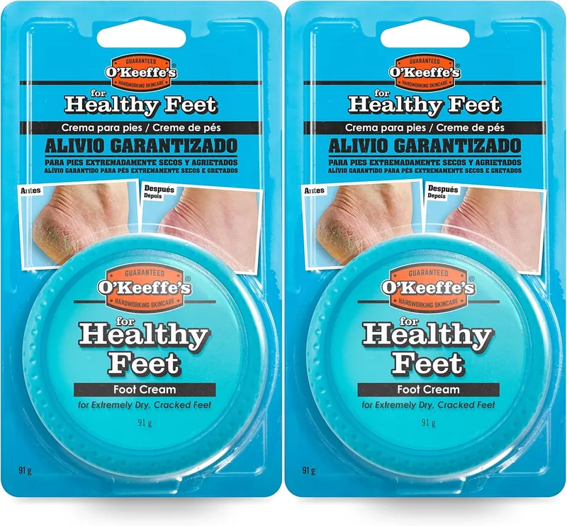 O'Keeffe's ▫️ Healthy Feet - Creme para pés secos e gretados - Embalagem de 2 unidades - 2 x 91 g
