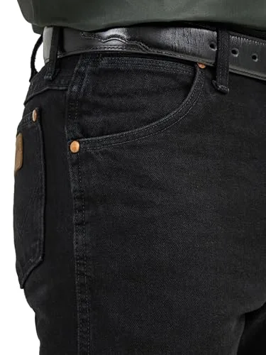 Wrangler ▫️ Calças de ganga para homem - Corte Bootcut Regular Original - 13Mwz - Shadow Black 4