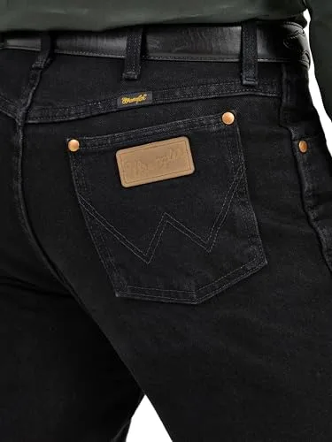 Wrangler ▫️ Calças de ganga para homem - Corte Bootcut Regular Original - 13Mwz - Shadow Black 5