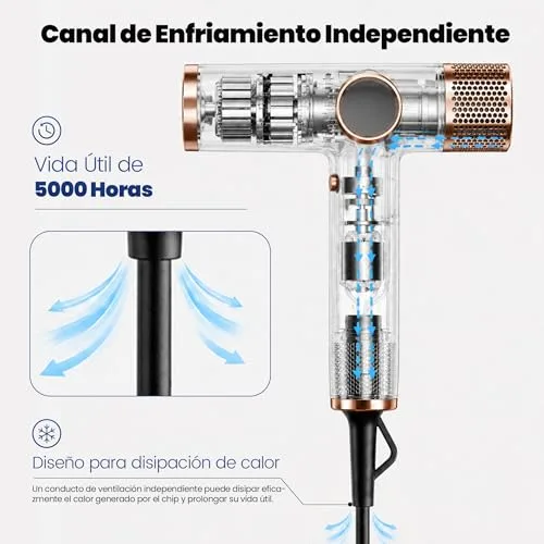 Faszin ▫️ Secador de cabelo profissional 110 000 RPM, 200 milhões de iões 6