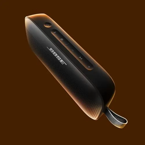 Bose ▫️ SoundLink Flex (2.ª geração), coluna portátil sem fios com Bluetooth, pequena e potente, ideal para festas ao ar livre, até 12 horas de autonomia, resistente à água (IP67) e ao pó, preta 2