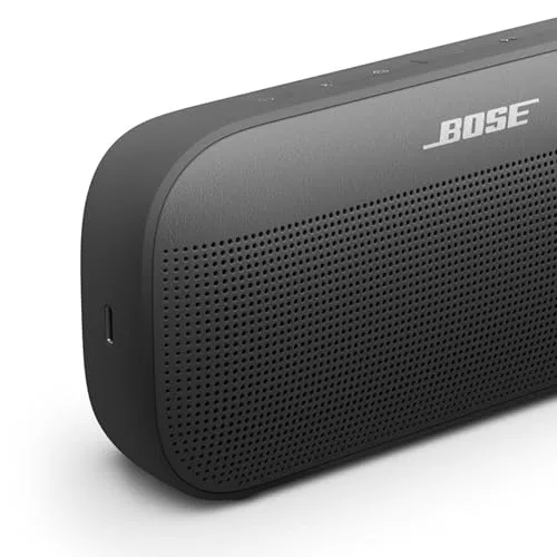Bose ▫️ SoundLink Flex (2.ª geração), coluna portátil sem fios com Bluetooth, pequena e potente, ideal para festas ao ar livre, até 12 horas de autonomia, resistente à água (IP67) e ao pó, preta 5