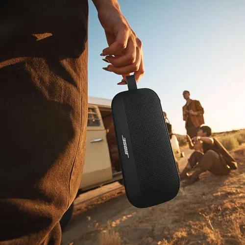 Bose ▫️ SoundLink Flex (2.ª geração), coluna portátil sem fios com Bluetooth, pequena e potente, ideal para festas ao ar livre, até 12 horas de autonomia, resistente à água (IP67) e ao pó, preta 6