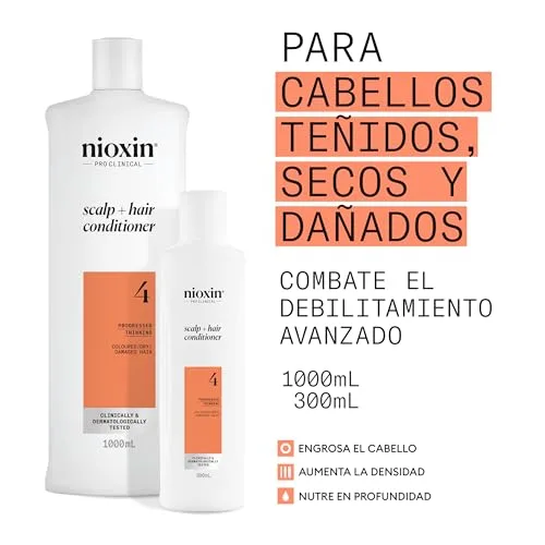 NIOXIN ▫️ Sistema 4 - Champô / Condicionador / Tratamento - Para cabelos pintados e danificados com enfraquecimento avançado 2