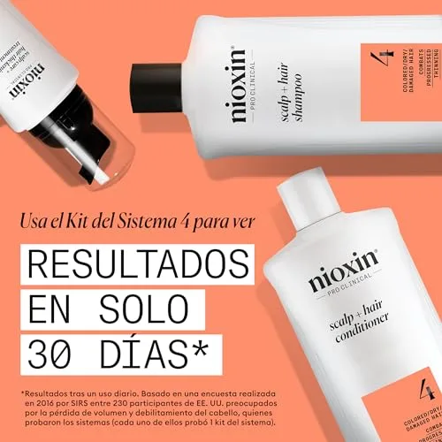 NIOXIN ▫️ Sistema 4 - Champô / Condicionador / Tratamento - Para cabelos pintados e danificados com enfraquecimento avançado 3
