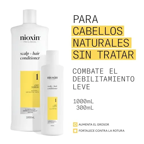 NIOXIN ▫️ Sistema 1 - Champô / Condicionador / Tratamento - para o cabelo e o couro cabeludo - Cabelo natural com enfraquecimento ligeiro 2