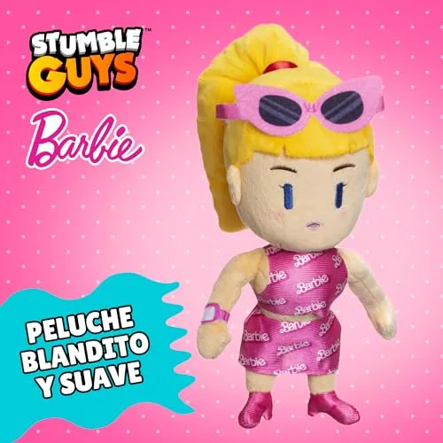 Bizak ▫️ Stumble Guys X Barbie Peluche de 30 cm Barbie (64110027) 5
