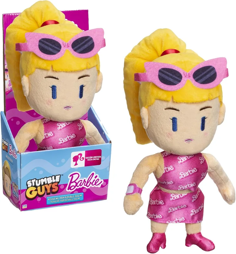 Bizak ▫️ Stumble Guys X Barbie Peluche de 30 cm Barbie (64110027)
