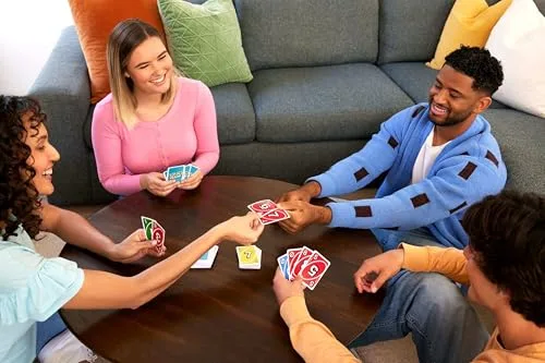 Mattel Games ▫️ UNO Teams – Jogo de cartas para crianças e adultos, noites em família, festas e viagens, com regras especiais para jogar em equipas de duas pessoas, JDM40 2